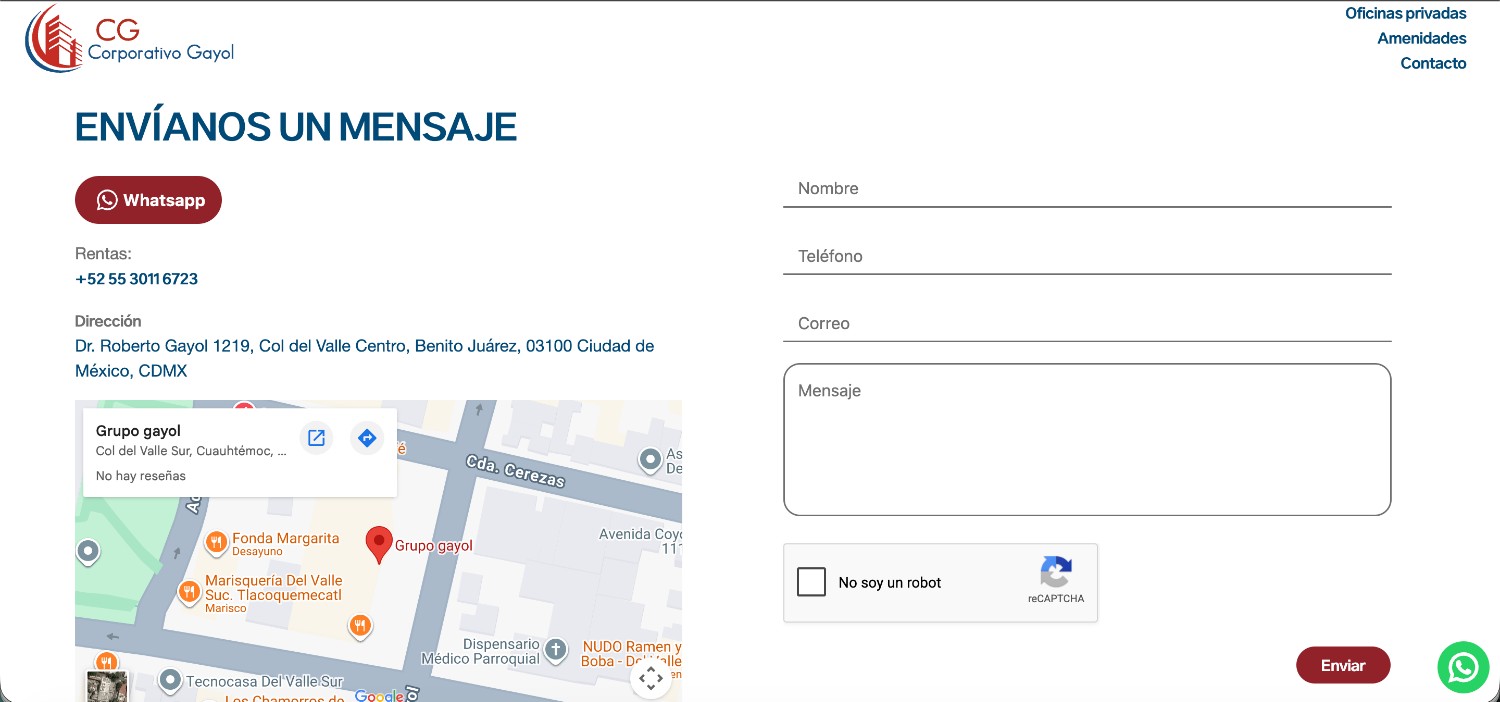 Corporativo Gayol — captura 3